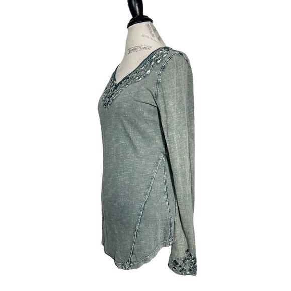 Free People | Women | Luna Embroidered Crochet Eyelet Long Sleeve Top | Medium - Picture 4 of 16